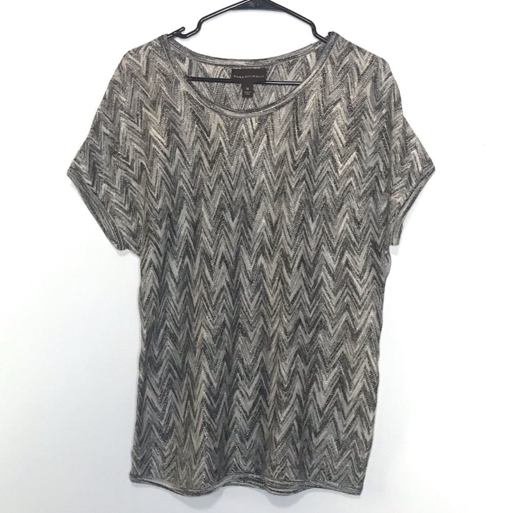 Dana Buchman geometry print top size M